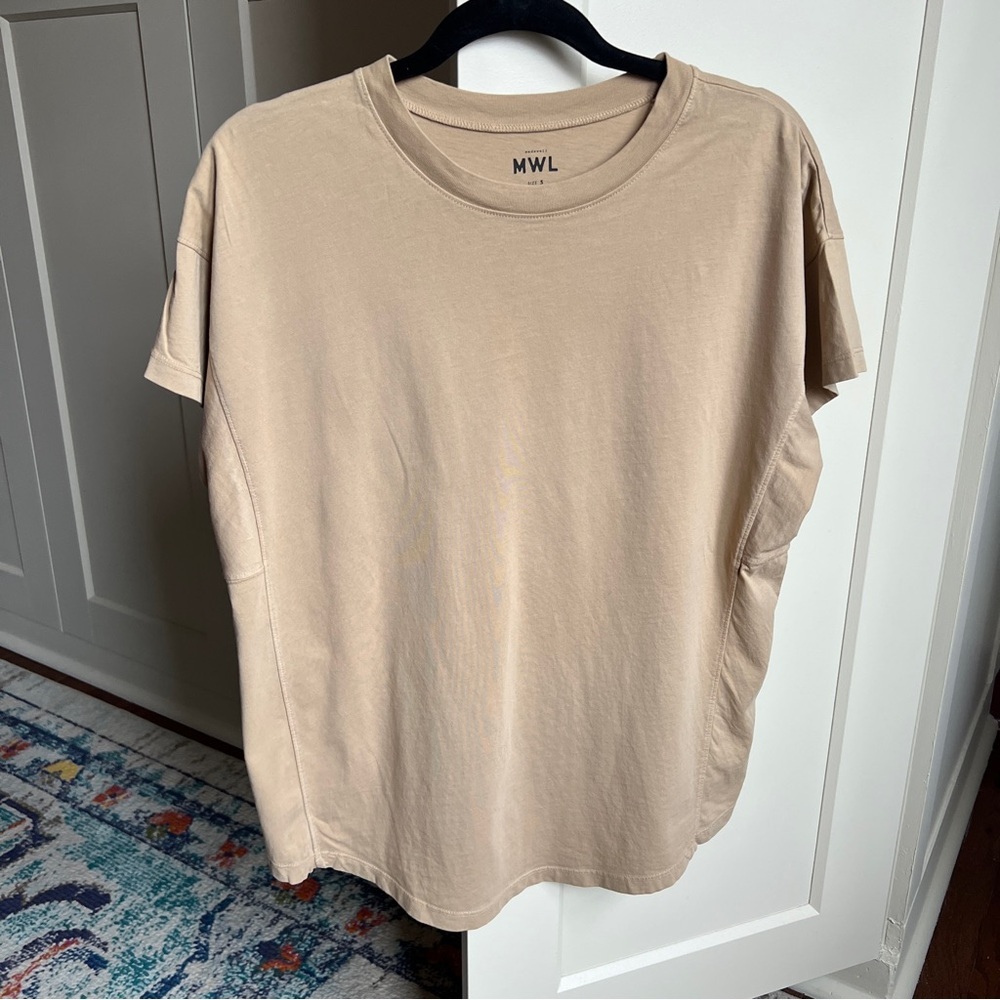 Madewell MWL Superlight Crewneck Tee in Toffee small